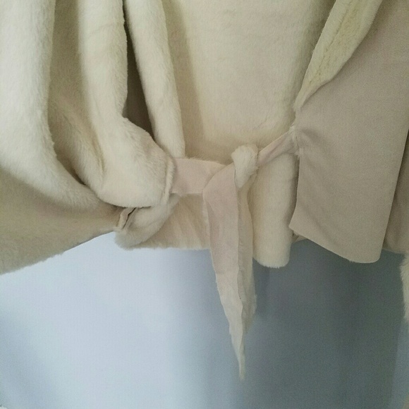 Faux Suede and Fur Wrap Jacket Oversized - Picture 6 of 8